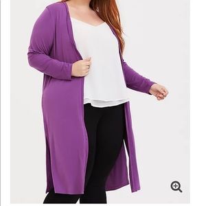 NWT longline open cardigan